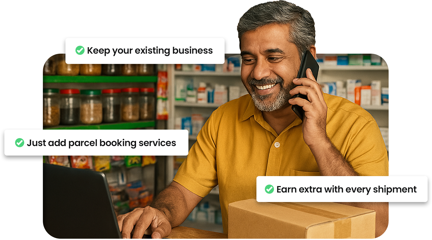 Low investment courier franchise